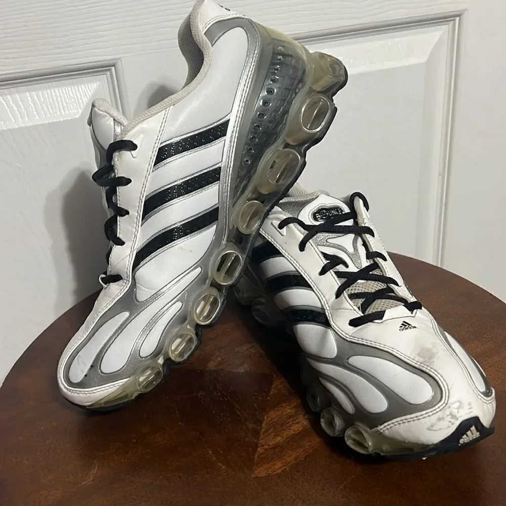 🔥🏈 RARE VINTAGE ADIDAS‎ REGGIE BUSH MICROBOUNCE Men Sz 11.5 RUNNING SHOES NFL